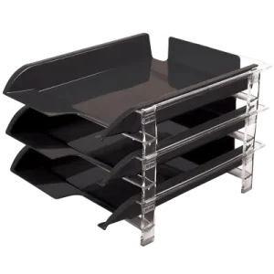 bantex vision plastic letter tray stackable